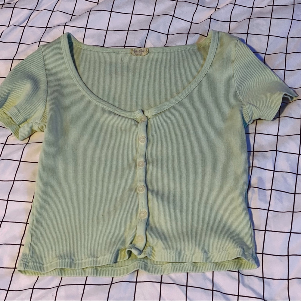 Lime Green Zelly Top- Brandy Melville